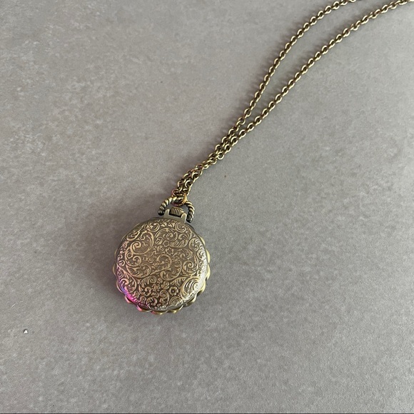 SOLD Clock Pendant Necklace - Picture 4 of 10